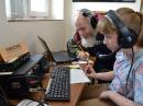 Colin Hendry, G0ODR, and his daughter Leanne, 2E0OCL, talk to other radio amateurs on International Marconi Day 2015 from GB0CMS at Caister Lifeboat in Norfolk.    